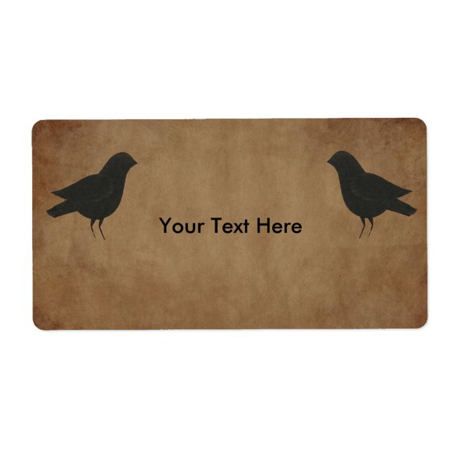 Etiqueta Rótulo do Produto Crows Primitivo (Frente)