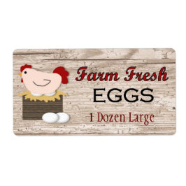 Etiqueta Rótulo do produto Ovos Frescos de fazenda