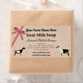 Etiqueta Rótulo do sabão de cabra e de Xadrez