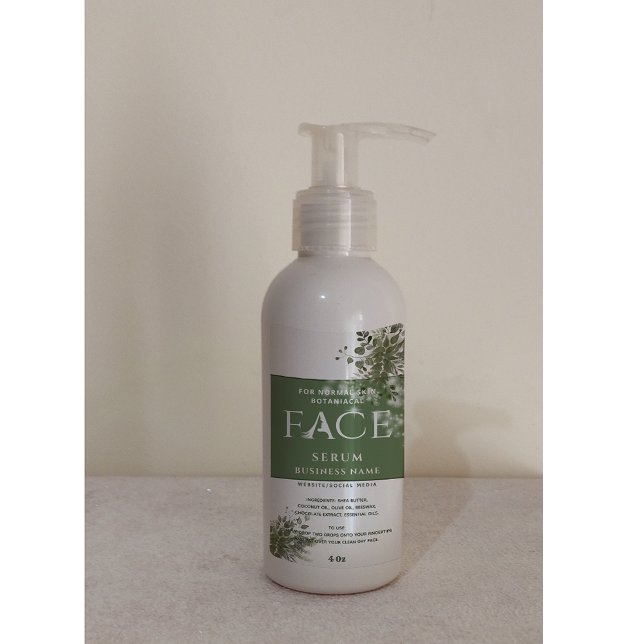 Etiqueta Rótulo do soro de faísca moderno botânico FACE (Criador carregado)