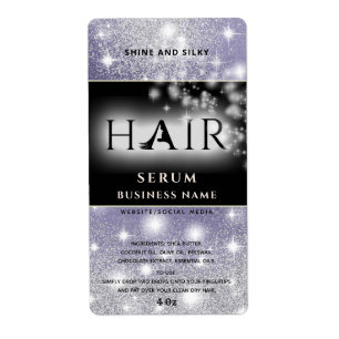 Etiqueta Rótulo do soro moderno elegante do faísca HAIR