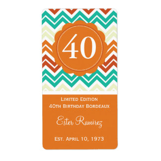 Etiqueta Rótulo do Vinho Chevron Laranja (375 ml)