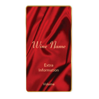 Etiqueta Rótulo do Vinho da Seda Vermelha