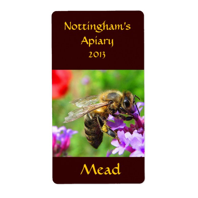 Etiqueta Rótulo do vinho de mel (Frente)