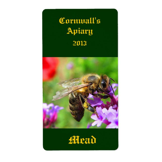 Etiqueta Rótulo do vinho de mel (Frente)