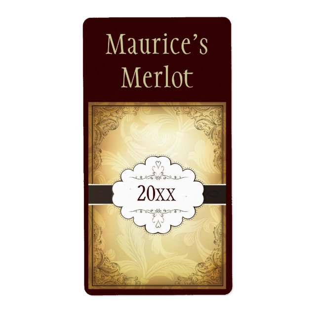 Etiqueta Rótulo do Vinho do rico (Frente)