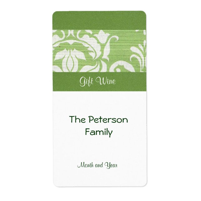 Etiqueta Rótulo do vinho presente (Frente)