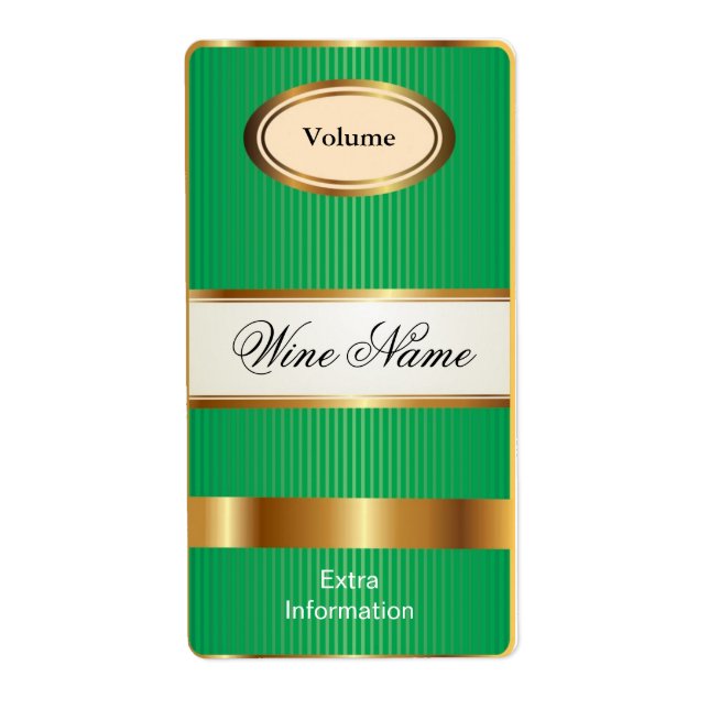 Etiqueta Rótulo do Vinho Verde da Prateleira Superior (Frente)