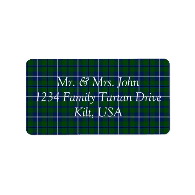 Etiqueta Rótulo Douglas Tartan (Frente)