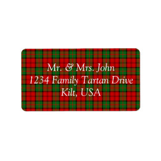 Etiqueta Rótulo Dunbar Tartan