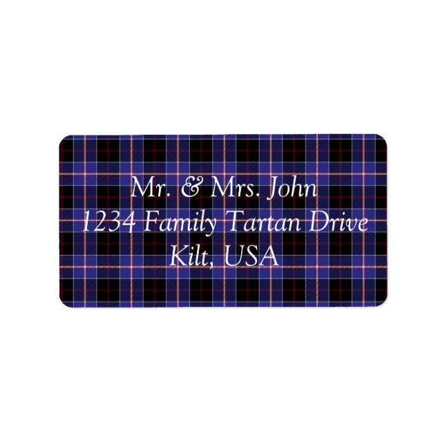 Etiqueta Rótulo Dunlap Tartan (Frente)