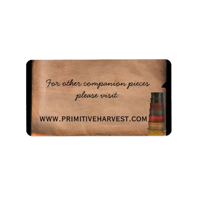 Etiqueta Rótulo Especial de Colheita Primitiva (Frente)