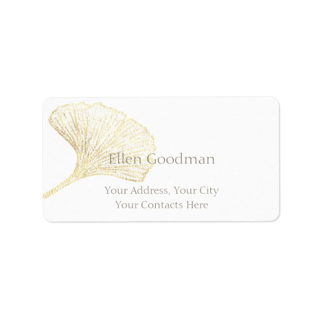 Etiqueta Rótulo Essencial Ginkgo Biloba Leaf (Frente)