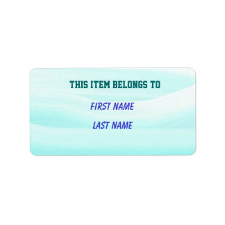 Etiqueta rótulo "este item pertence a"