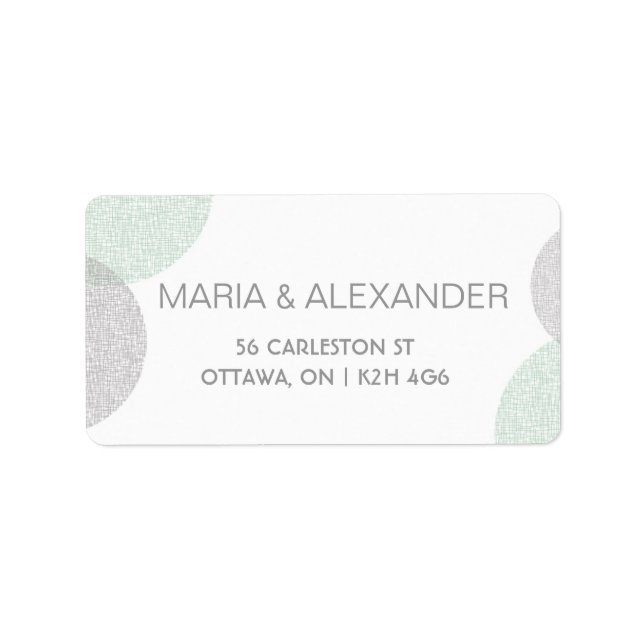 Etiqueta Rótulo Estilo Letterpress Moderno com círculo (Frente)