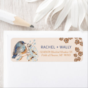 Etiqueta Rótulo Floral Bluebird Whimsical