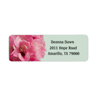 Etiqueta Rótulo Floral Elegante Rhododendron