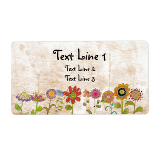 Etiqueta Rótulo Flores