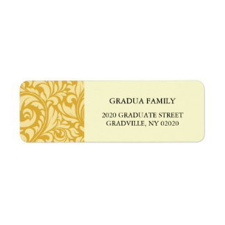 Etiqueta Rótulo Formal Amarelo Ouro Modelo de Graduação