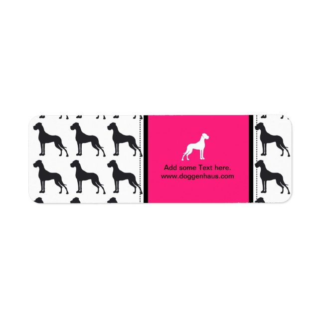Etiqueta rótulo Great Dane (Frente)