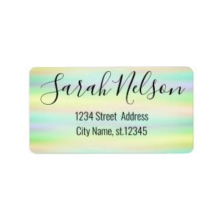 Etiqueta Rótulo Holográfico Verde Moderno