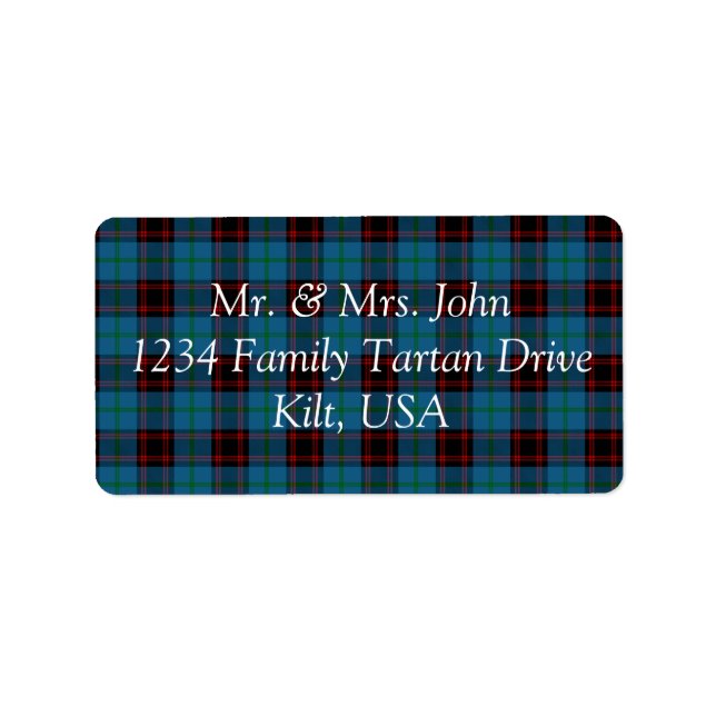 Etiqueta Rótulo Home Tartan (Frente)