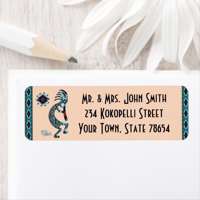 Etiqueta Rótulo Kokopelli Sudoeste (Insitu)