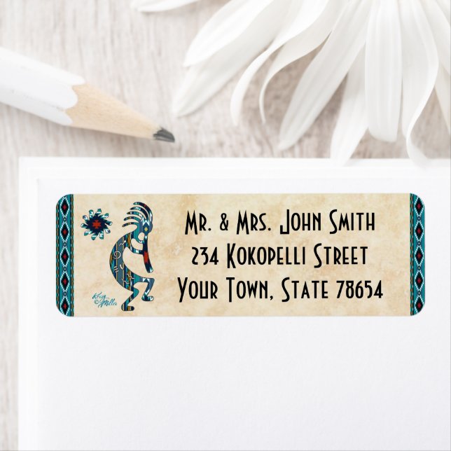 Etiqueta Rótulo Kokopelli Sudoeste (Insitu)