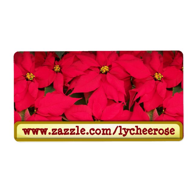 Etiqueta Rótulo Lycheerose poinsettia (Frente)