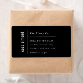 Etiqueta Rótulo Mínimo Elegante Preto e Branco