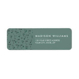 Etiqueta Rótulo Mínimo Moderno do Monograma