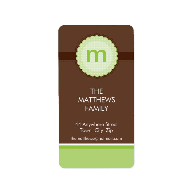 Etiqueta RÓTULO: monograma2 2P (Frente)