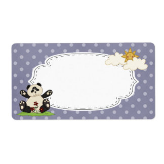 Etiqueta Rótulo Panda