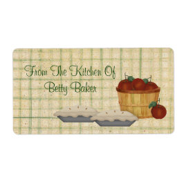 Etiqueta Rótulo Personalizado de Pizza de Apple