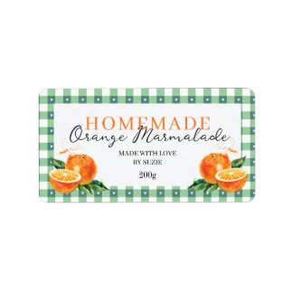 Etiqueta Rótulo Personalizado de Pote de Marmalade de Laran