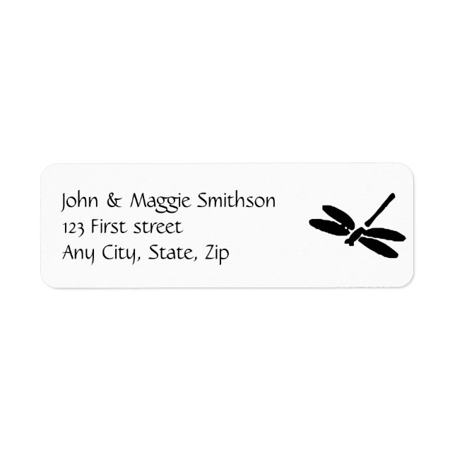 Etiqueta Rótulo Personalizado do Dragonfly (Frente)