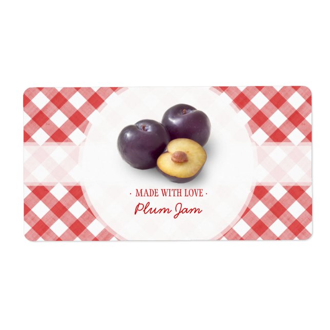 Etiqueta Rótulo Plum Jam (Frente)