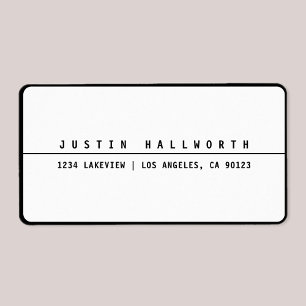 Etiqueta Rótulo preto e branco minimalista legal