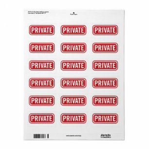 Etiqueta Rótulo Privado