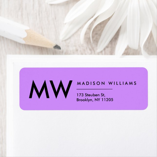 Etiqueta Rótulo profissional de monograma moderno mínimo (Insitu)