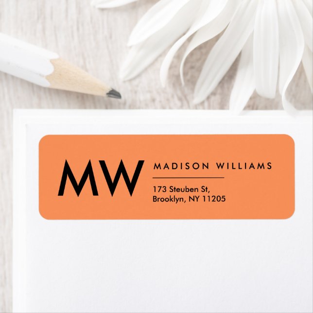 Etiqueta Rótulo profissional de monograma moderno mínimo (Insitu)