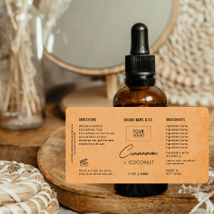 Etiqueta Rótulo Russo Laranja Personalizável do Produto