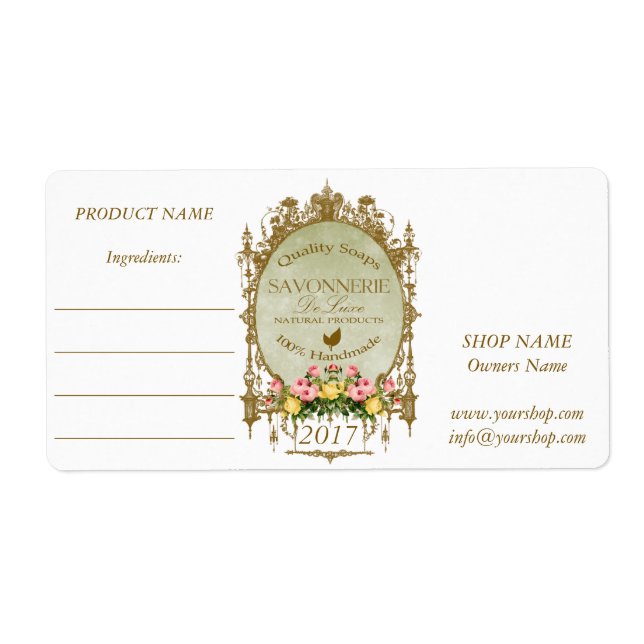 Etiqueta Rótulo SAVONNERIE (Frente)