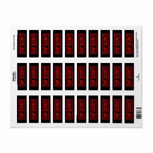 Etiqueta Rótulo Secreto Superior Preto