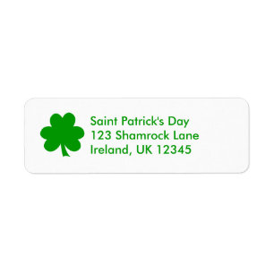 Etiqueta Rótulo Shamrock Avery