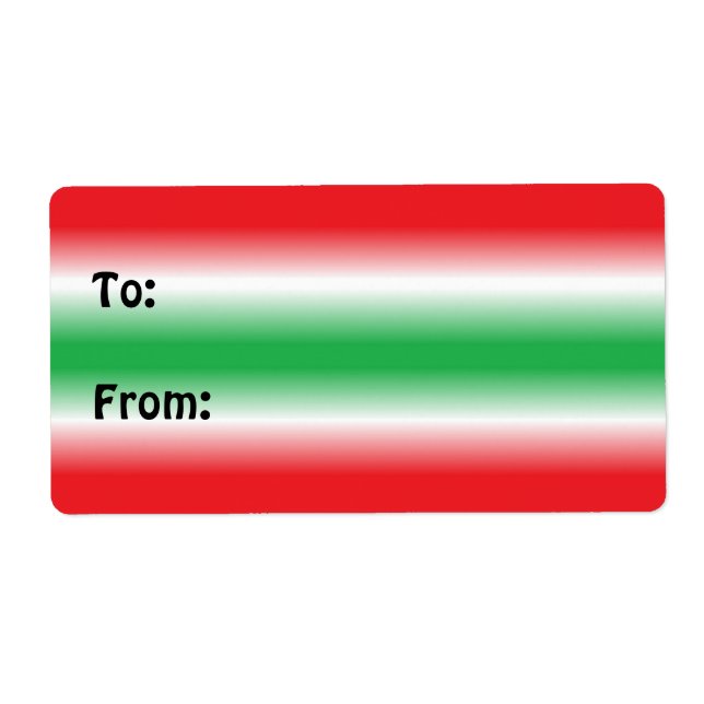 Etiqueta Rótulo Vermelho e Verde (Frente)