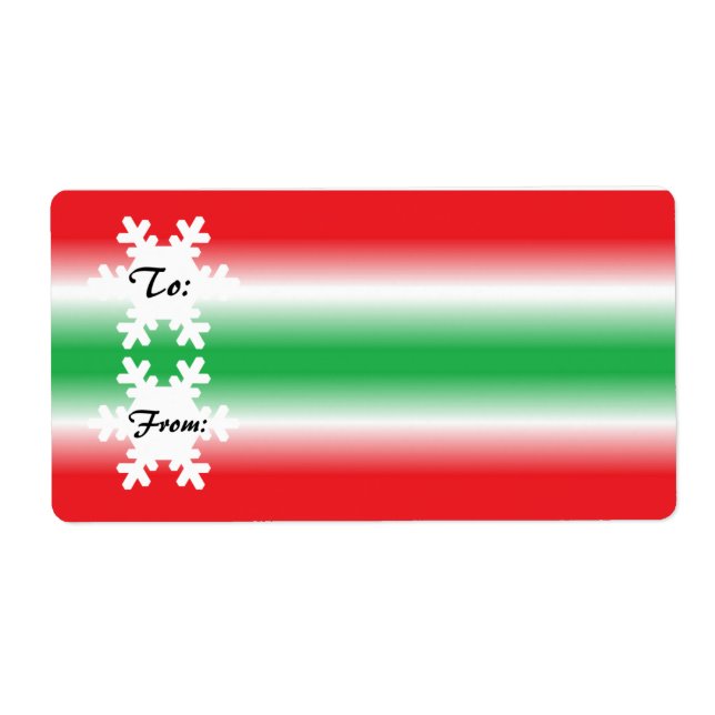 Etiqueta Rótulo Vermelho e Verde Alternativo (Frente)