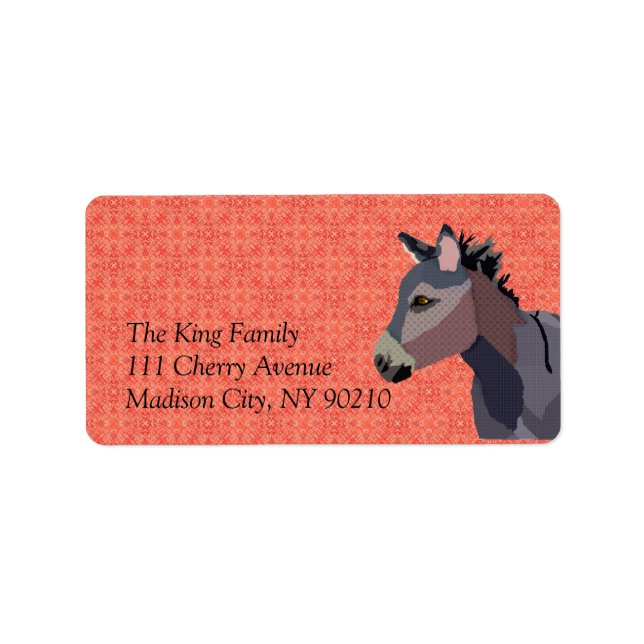 Etiqueta Rótulo Vintage Donkey (Frente)