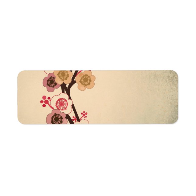 Etiqueta Rótulo Vintage sakura (Frente)