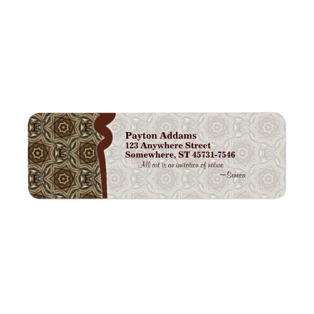 Etiqueta Rótulo Wicker Star Pattern 1 (Frente)